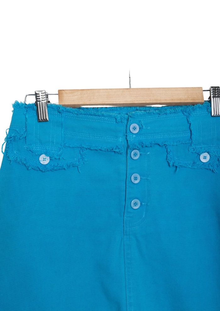 Mini jupe en jean bleu vintage • Blue mini skirt Pan’s Jean Taille M - photo numéro 2