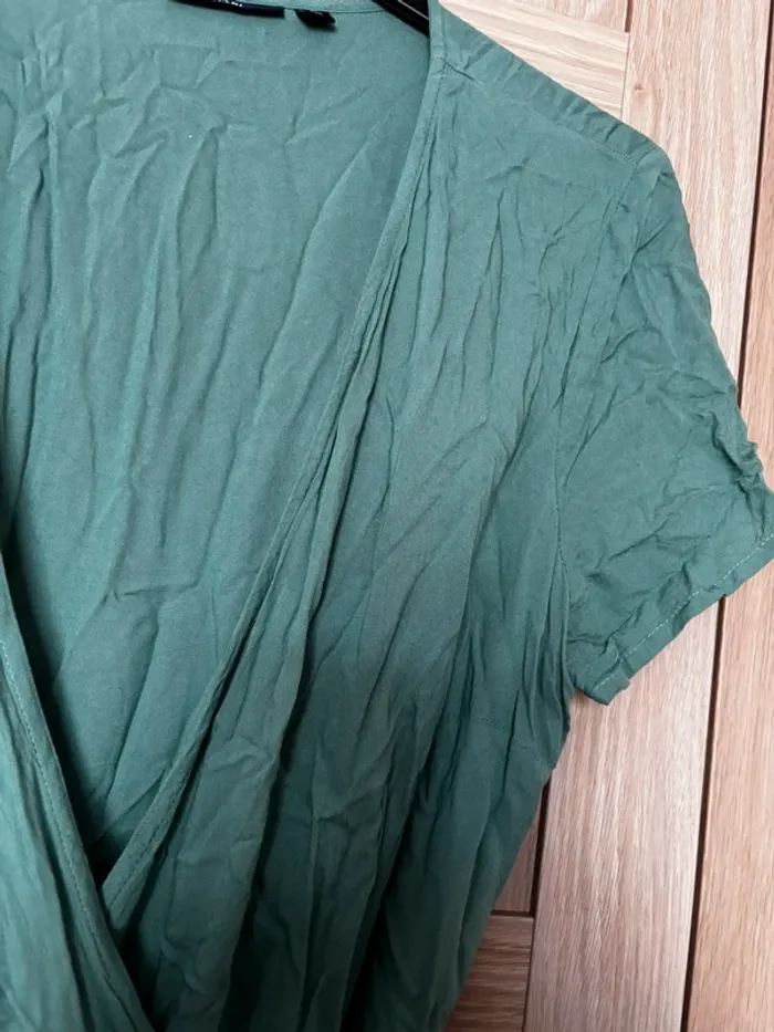 Robe portefeuille verte KIABI t.46 - photo numéro 2