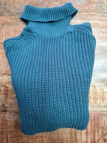 Pull col roulé hiver bleu canard Taille S Zara
