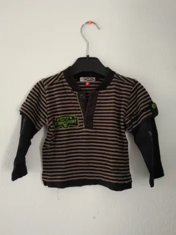 tee shirt rayé manches longues catimini garcon 18mois 81cm