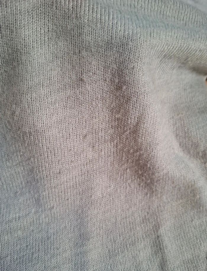Pull fin gris à col V Gémo taille S - photo numéro 4