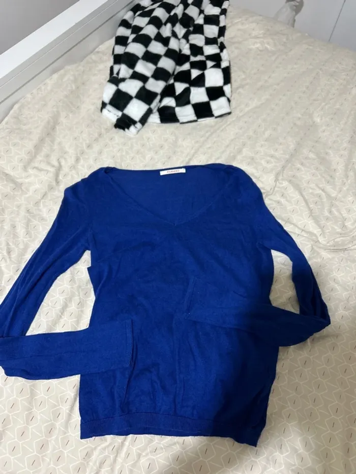 T-shirt bleu camaïeu style année 2000
