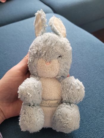 RARE Lapin bleu blanc Boulgom Made in France peluche doudou collection 20cm