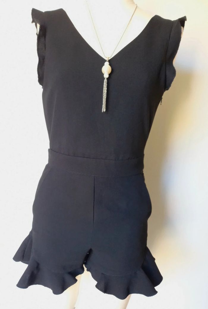 Combishort dos nu  noir S