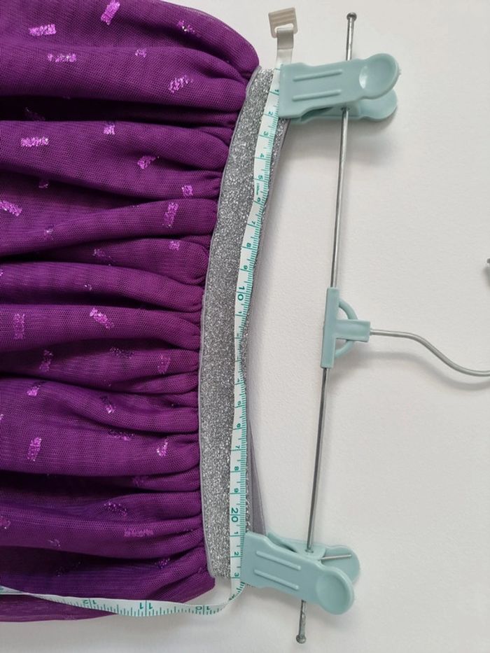 Jupe violette ceinture pailleté argenté 18mois - photo numéro 4