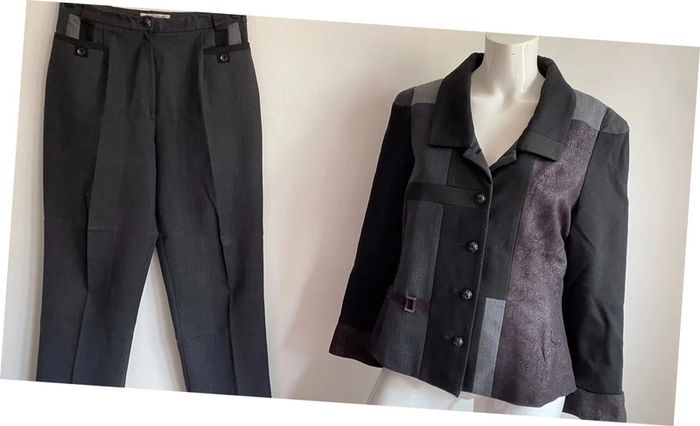 Ensemble tailleur 2 pièces noir Christine Laure t42 - photo numéro 2