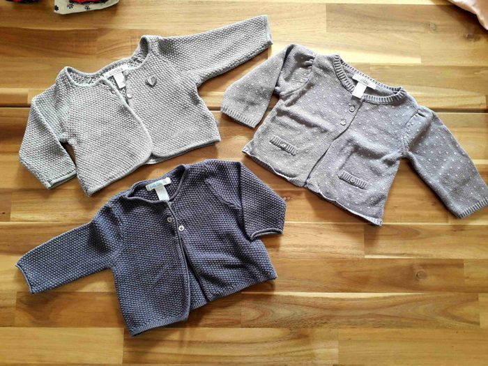 Lot gilets Obaïbi 3mois