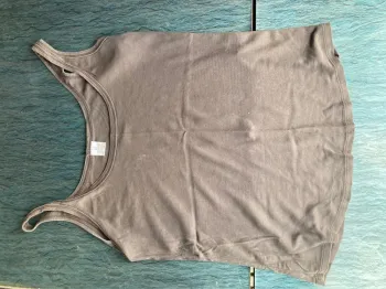 Top débardeur 100% coton kaki