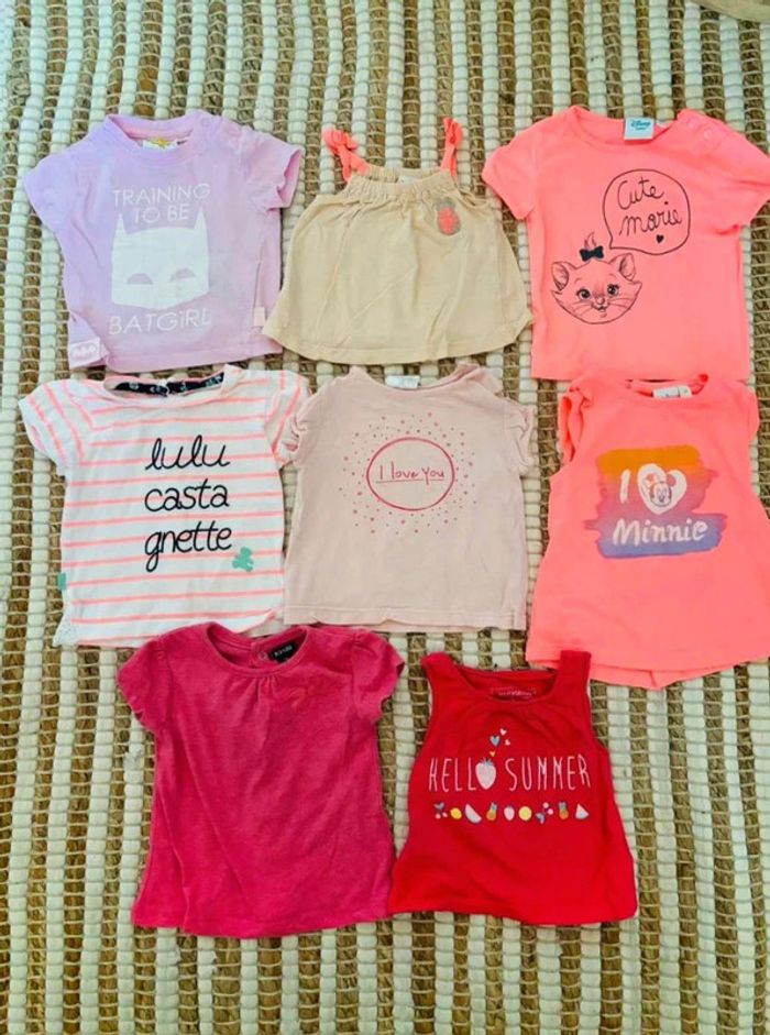Lot de 8 tee shirt fille 3 mois