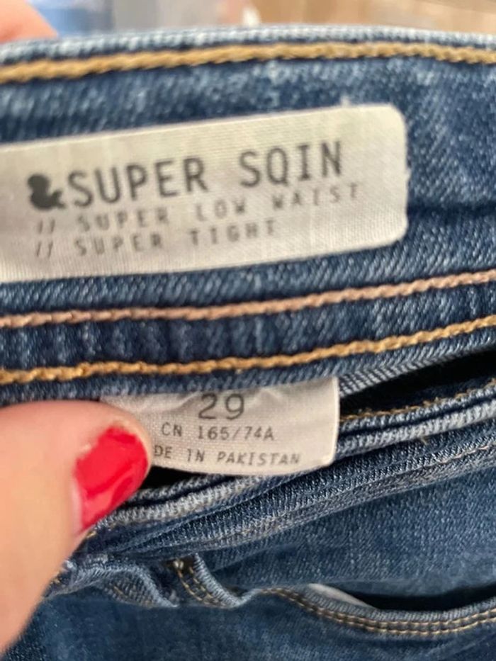 jeans skinny &super Sqin bleu taille 36 - photo numéro 3