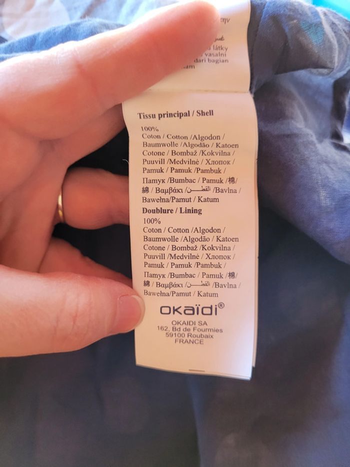 Superbe jupe Okaïdi 10 ans, marine a ronds pastels - photo numéro 9