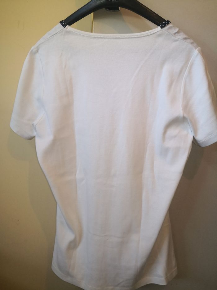 Tee shirt bleu blanc - photo numéro 2