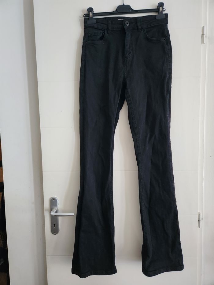 Pantalon jeans femme évasé