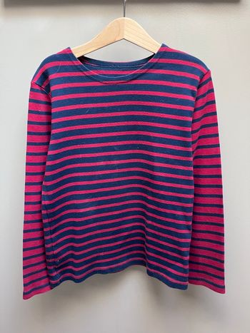 Teeshirt manches longues marinière 8 ans
