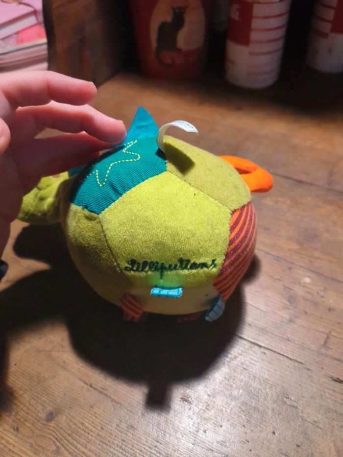 Ball Walter le dragon lilliputiens peluche balle grelot bébé neuve - photo numéro 2