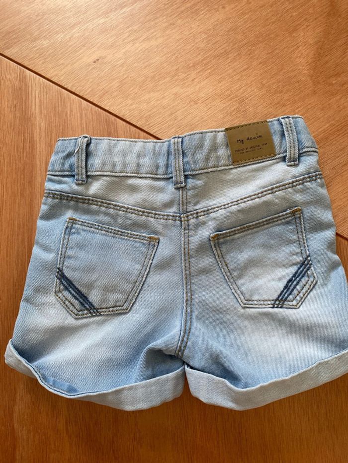 Short en jean bleu clair TAO 3 ans - photo numéro 6