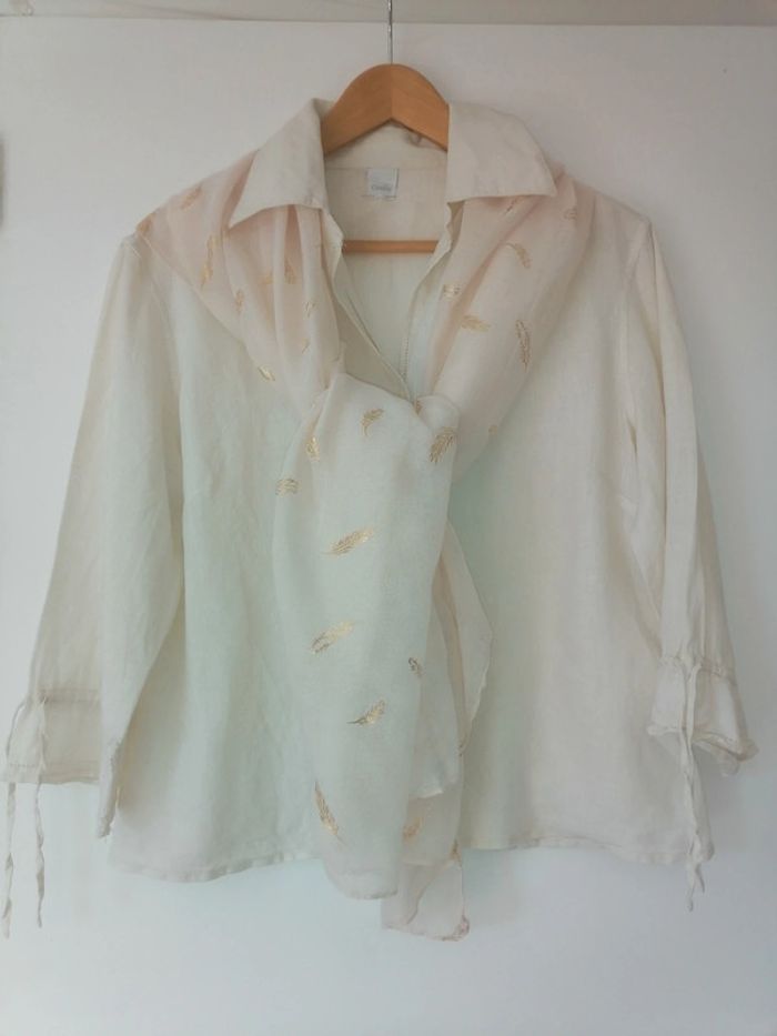 Chemisier lin Camaïeu