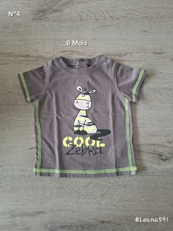 🌷N°4🌷Tee-shirt Courtes Manches - 6 Mois🌷