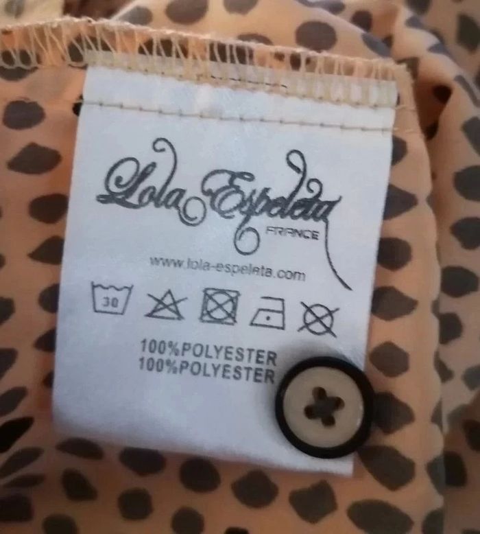 Robe à pois courte orange gris Lola Espeleta - photo numéro 13