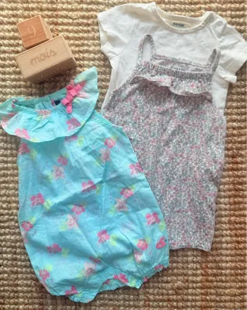 Lot barboteuses 9mois / 71cm