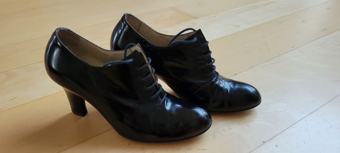 Bottines à talons Fratelli Rossetti cuir verni noir