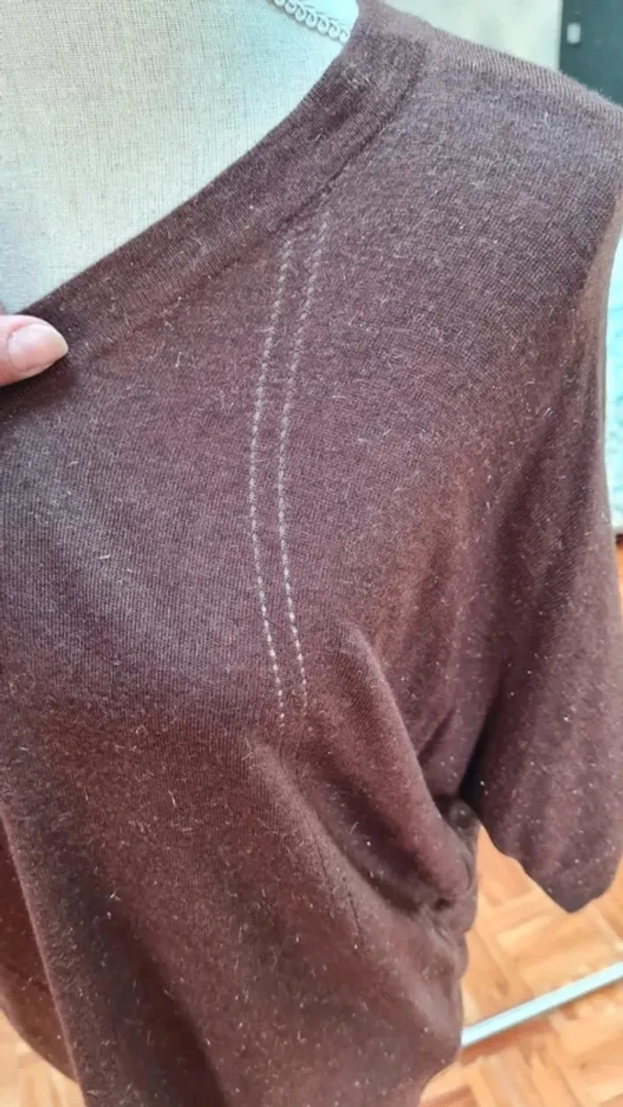 Top maille fibres dorée LBP T38/40 - photo numéro 5