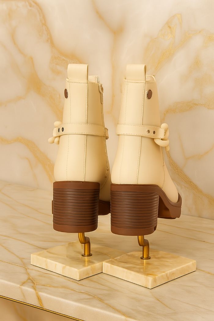 🌹stock limité - bottines chunky 'chaîne nude' lpb - photo numéro 7