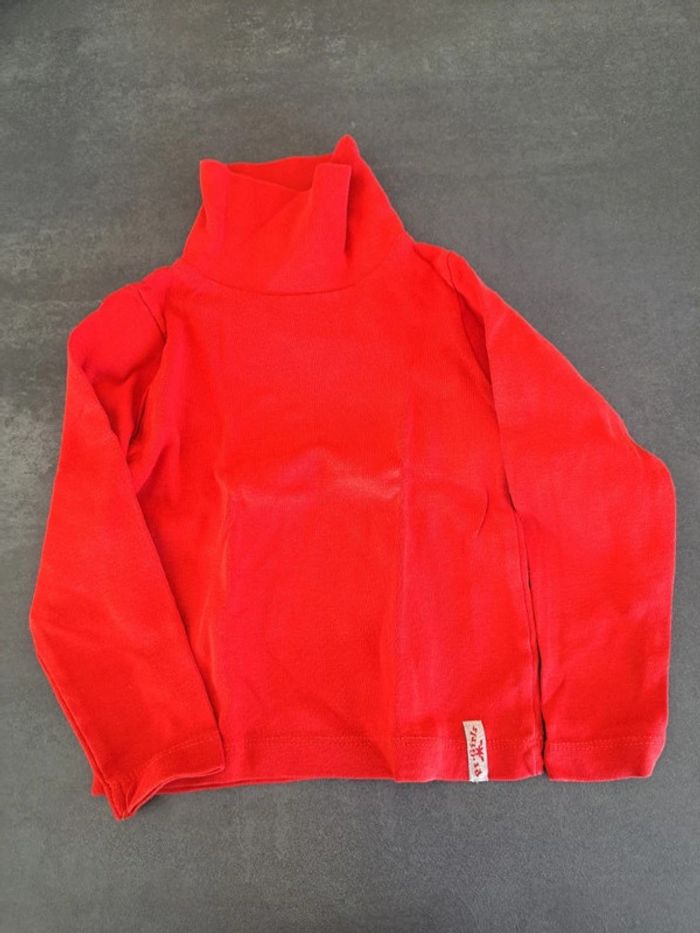 sous pull rouge 2 ans