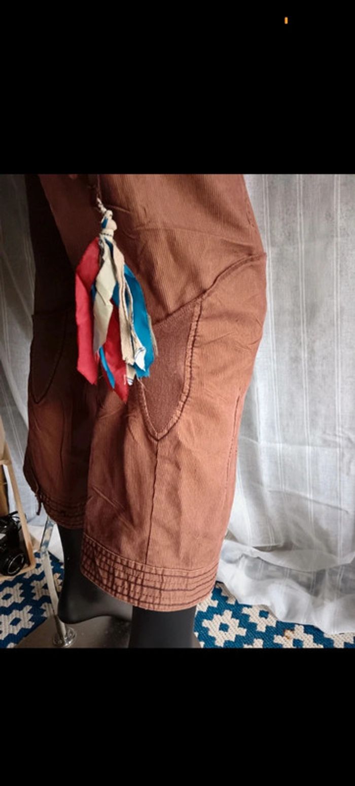 Marithé et François Girbaud | Pantalon court marron | t 34 - photo numéro 10