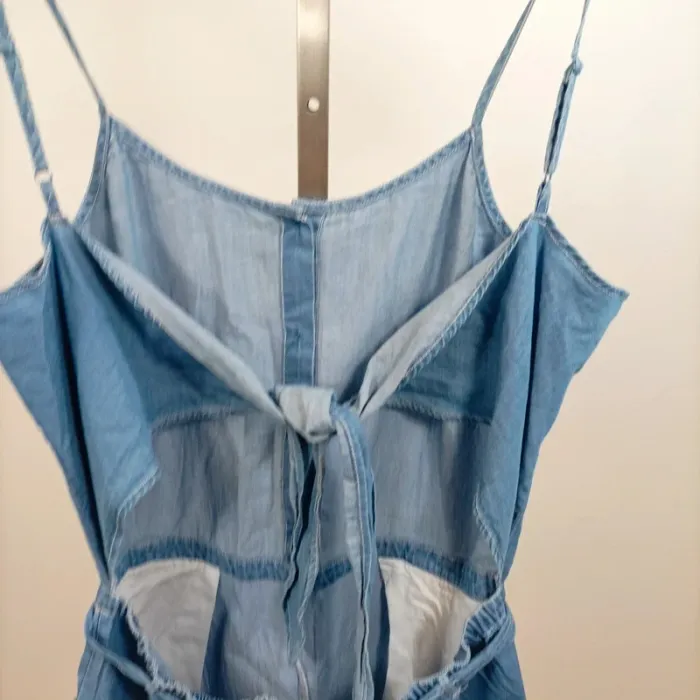 Combishort en jean fluide Darjeeling – bretelles fines, dos nus taille M A943 - photo numéro 6