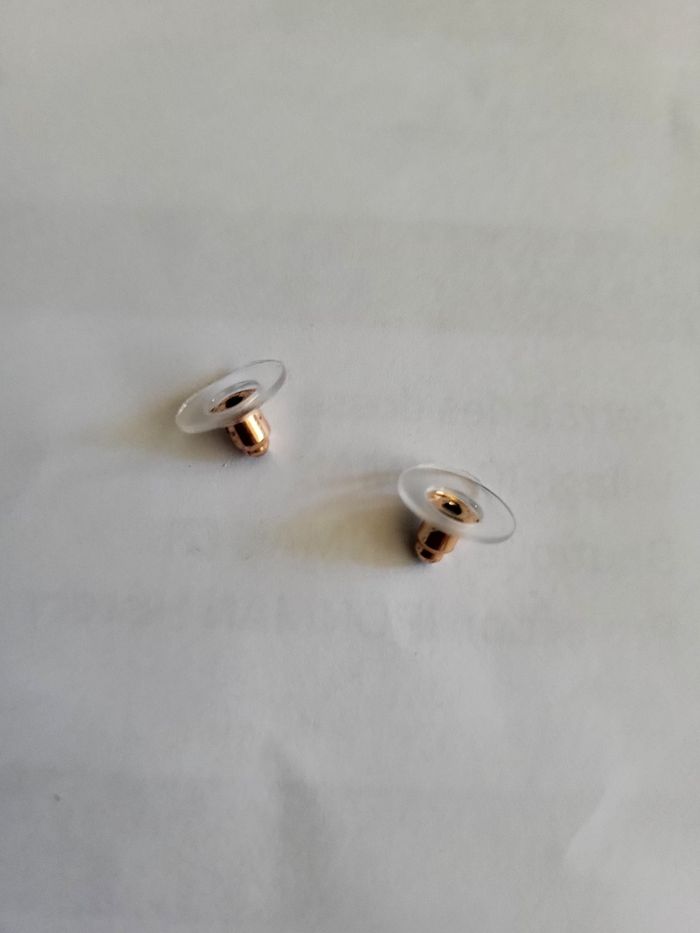 Boucles d'oreilles coeur bordeaux - photo numéro 4