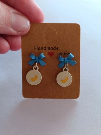 Boucles d'oreilles Femme Fille nœud banane