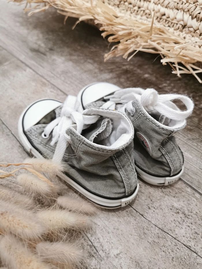 🔥Basket converse Allstar pointure 22 garçon fille gris blanc mixte - photo numéro 9