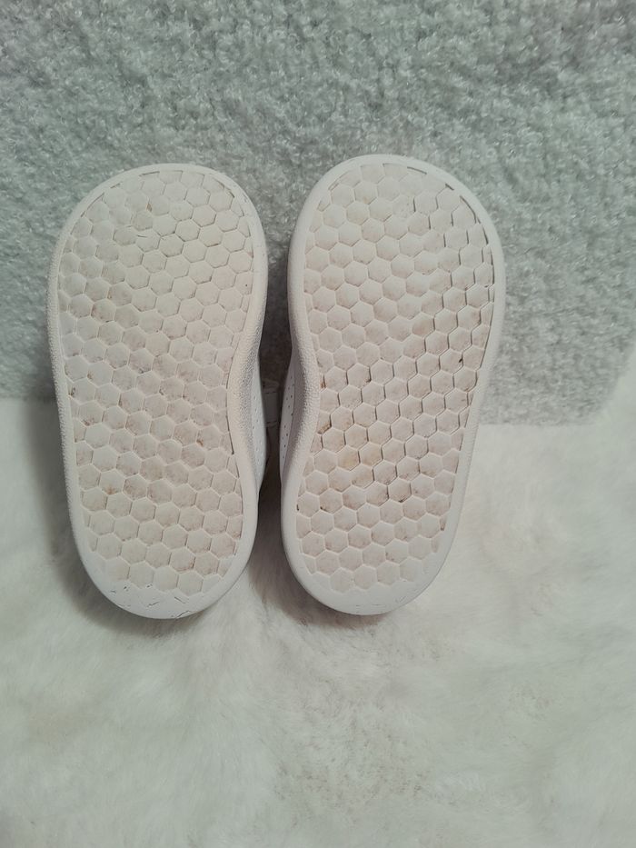 : Baskets Bébé Adidas Advantage 2.0 I - Scratch - Blanc/Vert - T. 20 - photo numéro 8
