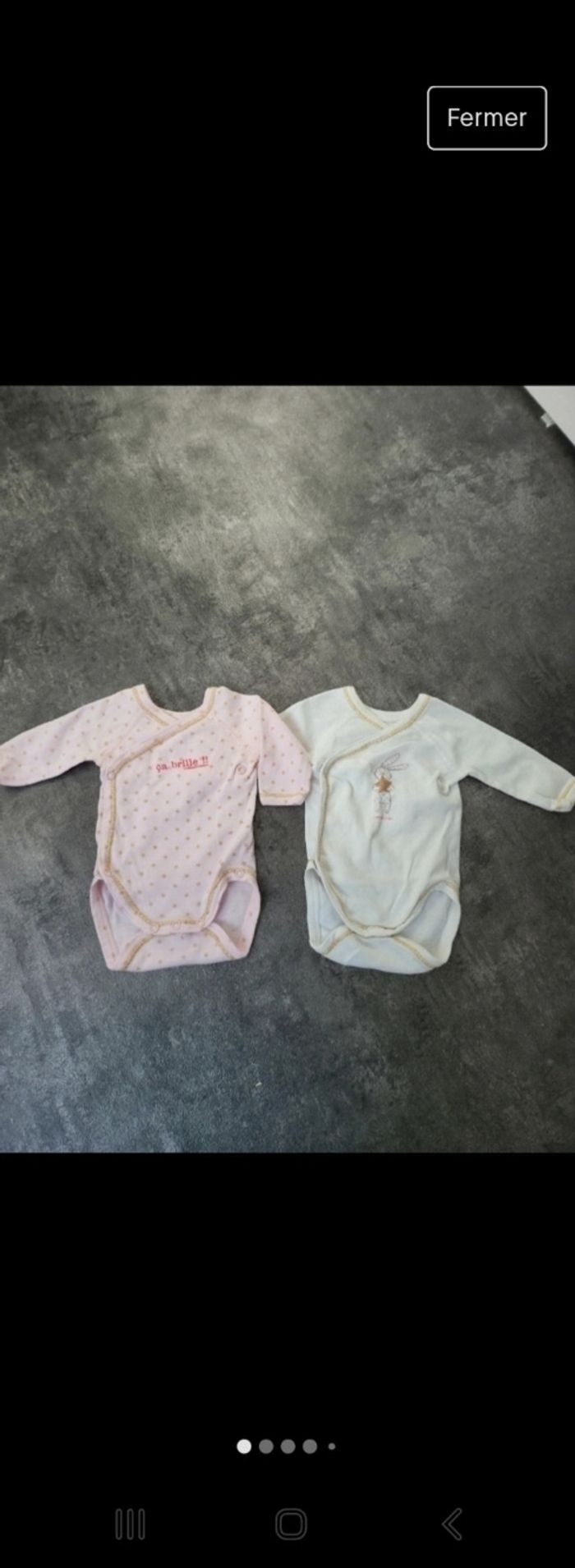 Lot 2 bodies fille manches longues naissance petit bateau peu portés