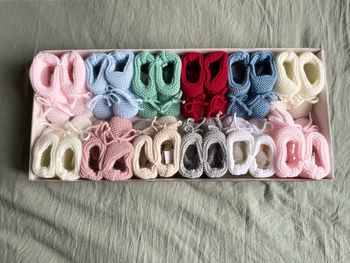 Lot petit chausson maille