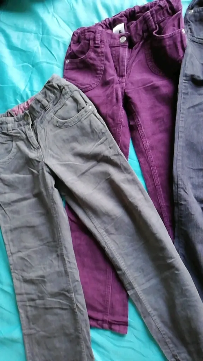 Lot de pantalons velour fille - photo numéro 4