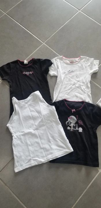 Lot 4 maillots de corps 6 ans