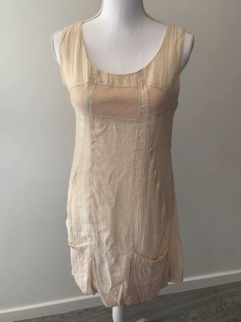 Robe froissée beige crème T40 L