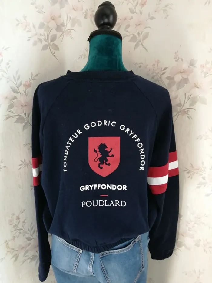 Sweat bleu marine avec logo griffondor élastique à la taille / jennyfer / (L) - photo numéro 7