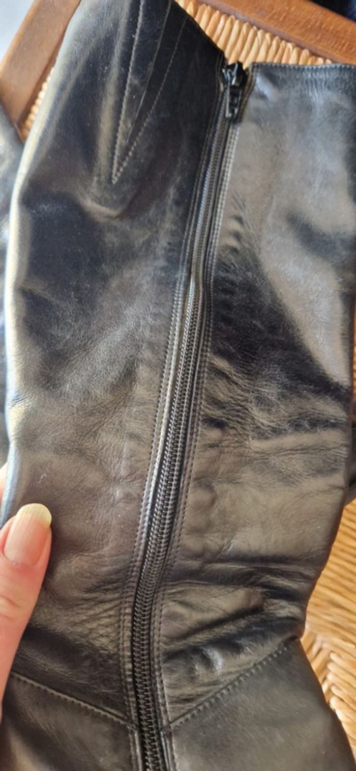 Superbes bottes cuir talon taille38,5 - photo numéro 3