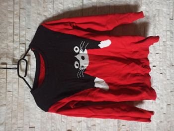 Pull Rouge et Noir Femme Taille M