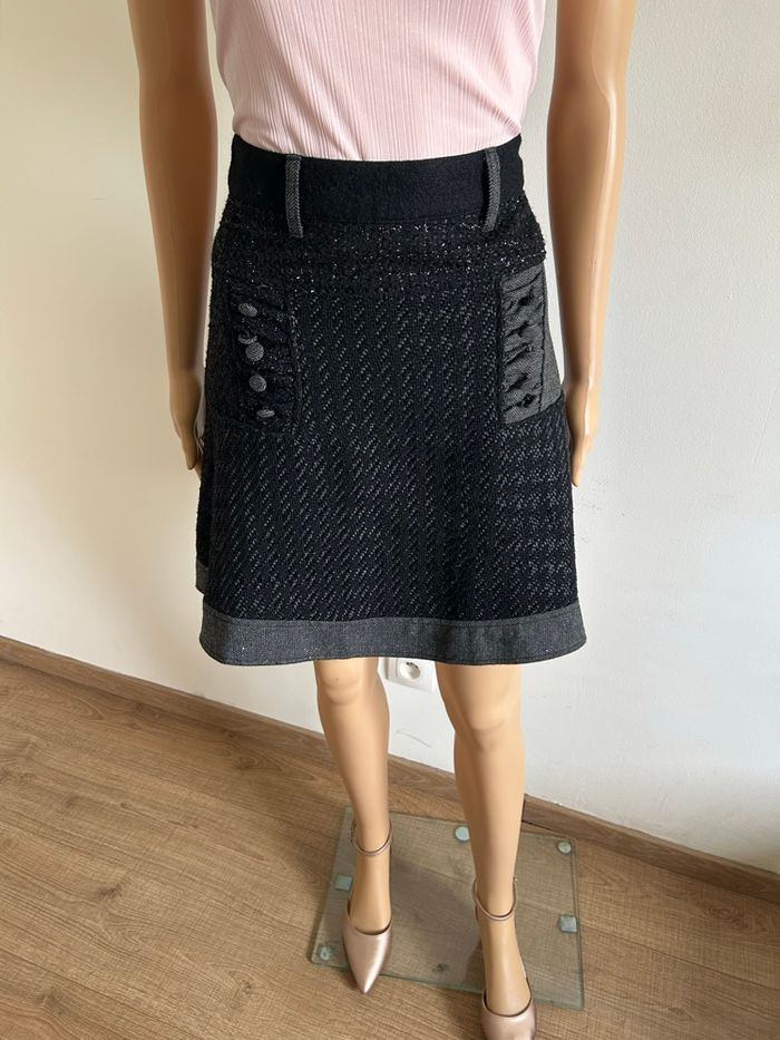 Jupe noire mi longue Desigual taille 36 TBE