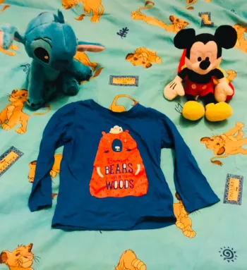 T-shirt bleu longue manche