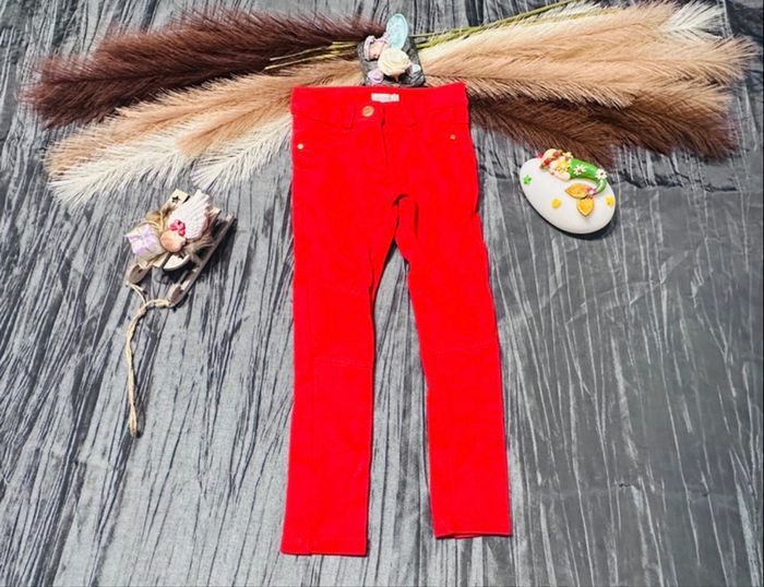 Pantalon slim rouge vif – Style "Biker" - photo numéro 2