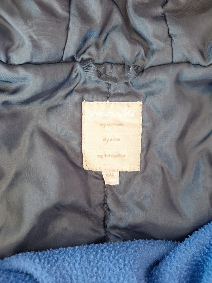 Manteau doublé 18 mois Grain de blé - photo numéro 4