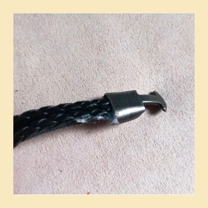 Bracelet homme cuir noir tressé – style rock avec perles métal et fermoir crochet - photo numéro 14
