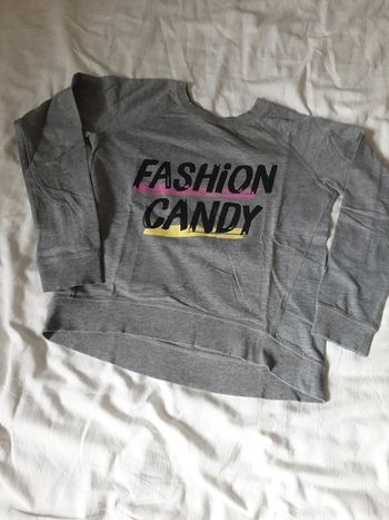 Sweat fille gris marque H&M taille 10 12 ans