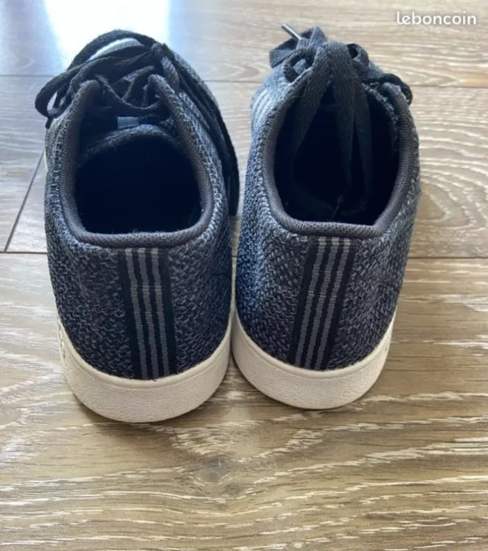 Basket sneakers en toile gris foncé Adidas Pointure 40 - photo numéro 4