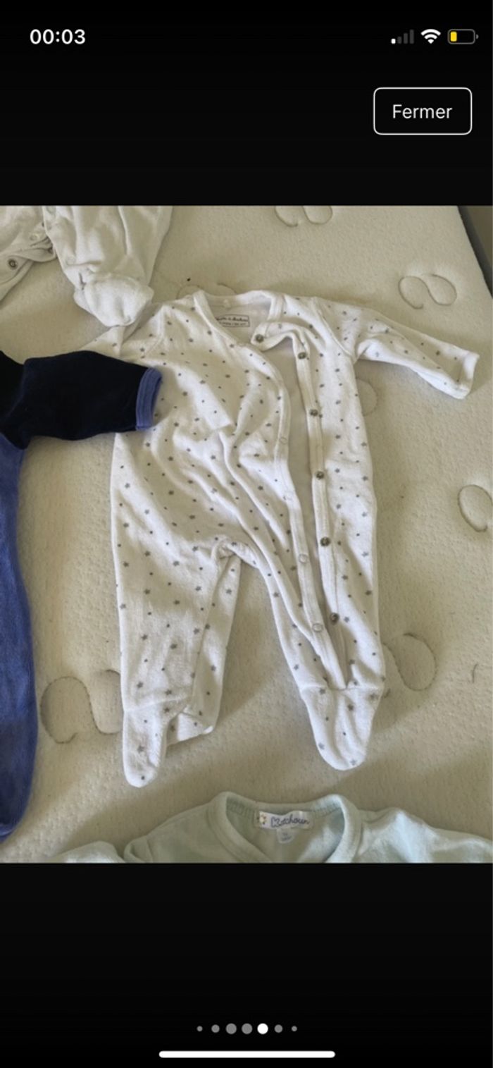 Lot de pyjamas 1 mois - photo numéro 8